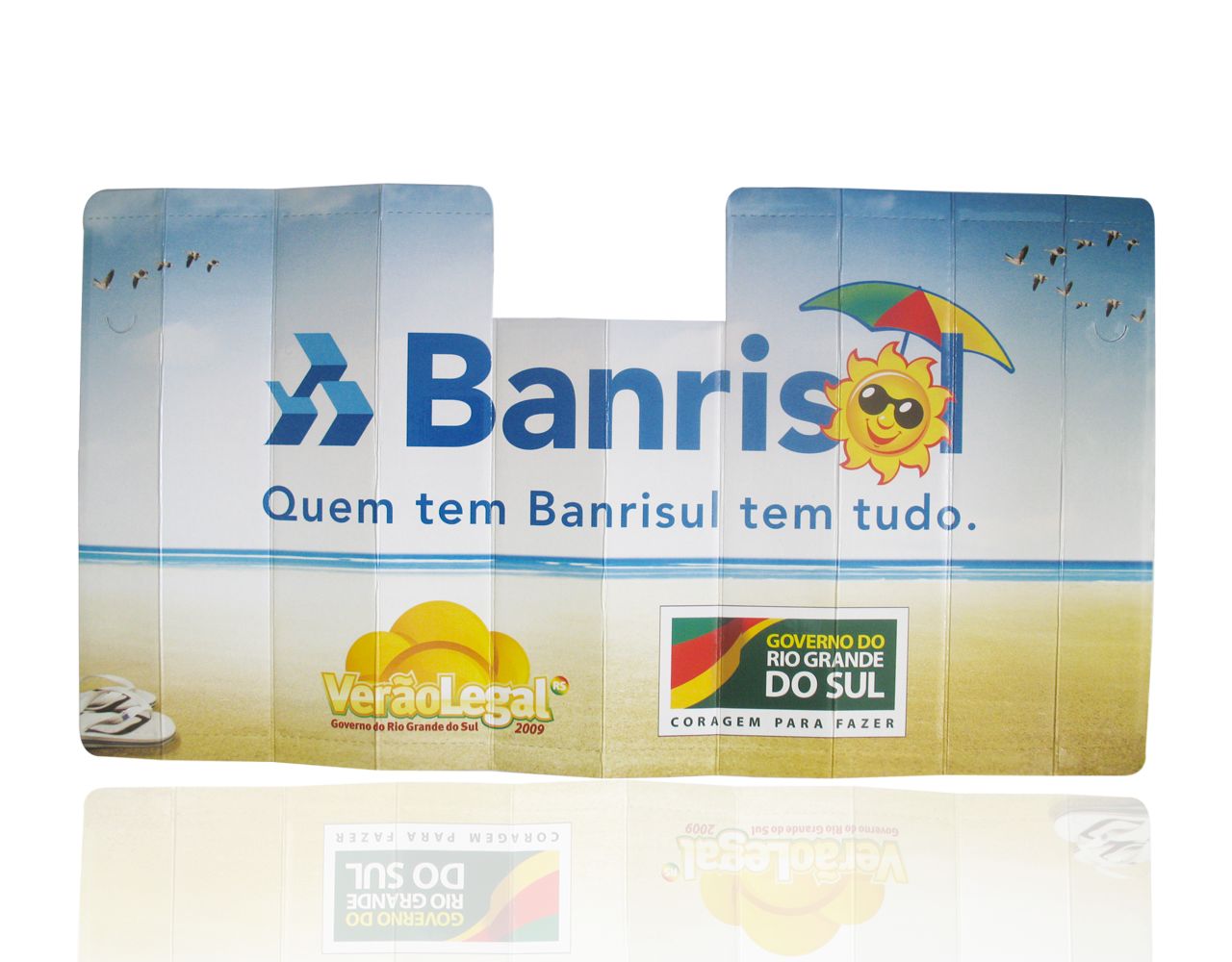 Display de Papelão Tapa Sol Banco Banrisul